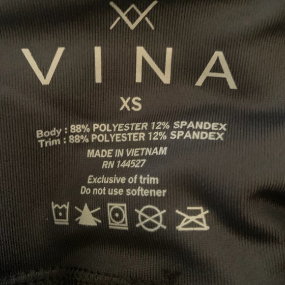 NWT VINA XX BLACK CIRE WITH MESH LEGGING XS - Picture 5 of 7